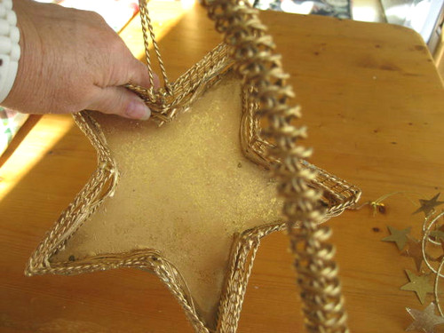 Vtg metallic gold star - gold,
